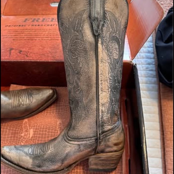 Metallic Western Cowboy Boots Freebird Woodland boots - Picture 4 of 4